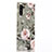 Funda Silicona Gel Goma Flores Carcasa S03 para Samsung Galaxy Note 10 5G Gris