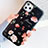 Funda Silicona Gel Goma Flores Carcasa S04 para Apple iPhone 11 Pro Negro