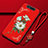 Funda Silicona Gel Goma Flores Carcasa S06 para Samsung Galaxy A80 Rojo