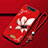 Funda Silicona Gel Goma Flores Carcasa S06 para Samsung Galaxy A80 Rojo Rosa