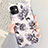 Funda Silicona Gel Goma Flores Carcasa S07 para Apple iPhone 11 Gris