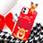 Funda Silicona Gel Goma Navidad Carcasa S02 para Apple iPhone 12 Rojo