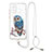 Funda Silicona Gel Goma Patron de Moda Carcasa con Acollador Cordon Lanyard Y01X para Samsung Galaxy S20 Plus 5G Multicolor