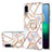 Funda Silicona Gel Goma Patron de Moda Carcasa con Anillo de dedo Soporte Y02B para Samsung Galaxy M02 Gris