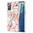 Funda Silicona Gel Goma Patron de Moda Carcasa con Anillo de dedo Soporte Y02B para Samsung Galaxy Note 20 5G Rosa