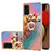 Funda Silicona Gel Goma Patron de Moda Carcasa con Anillo de dedo Soporte Y03B para Samsung Galaxy A02s Multicolor
