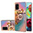 Funda Silicona Gel Goma Patron de Moda Carcasa con Anillo de dedo Soporte Y03B para Samsung Galaxy A71 5G Multicolor