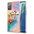 Funda Silicona Gel Goma Patron de Moda Carcasa con Anillo de dedo Soporte Y03B para Samsung Galaxy Note 20 5G Multicolor