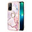 Funda Silicona Gel Goma Patron de Moda Carcasa con Anillo de dedo Soporte Y05B para Oppo F19 Pro+ Plus 5G Rosa