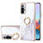 Funda Silicona Gel Goma Patron de Moda Carcasa con Anillo de dedo Soporte Y05B para Xiaomi Redmi Note 10 Pro Max Blanco