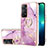 Funda Silicona Gel Goma Patron de Moda Carcasa con Anillo de dedo Soporte Y05B para Xiaomi Redmi Note 11 Pro 5G Purpura Claro