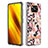 Funda Silicona Gel Goma Patron de Moda Carcasa con Anillo de dedo Soporte Y06B para Xiaomi Poco X3 NFC Rosa