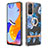 Funda Silicona Gel Goma Patron de Moda Carcasa con Anillo de dedo Soporte Y06B para Xiaomi Redmi Note 11 Pro 5G Azul