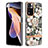 Funda Silicona Gel Goma Patron de Moda Carcasa con Anillo de dedo Soporte Y06B para Xiaomi Redmi Note 11 Pro+ Plus 5G Blanco