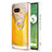 Funda Silicona Gel Goma Patron de Moda Carcasa con Anillo de dedo Soporte YB2 para Google Pixel 7a 5G Amarillo