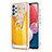 Funda Silicona Gel Goma Patron de Moda Carcasa con Anillo de dedo Soporte YB2 para Samsung Galaxy A23 5G Amarillo