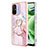 Funda Silicona Gel Goma Patron de Moda Carcasa con Anillo de dedo Soporte YB5 para Xiaomi Poco C55 Rosa