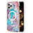 Funda Silicona Gel Goma Patron de Moda Carcasa con Mag-Safe Magnetic para Apple iPhone 13 Pro Azul