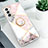 Funda Silicona Gel Goma Patron de Moda Carcasa S02 para Samsung Galaxy S21 5G Purpura Claro