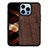 Funda Silicona Gel Goma Patron de Moda Carcasa S03 para Apple iPhone 14 Pro Marron