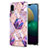 Funda Silicona Gel Goma Patron de Moda Carcasa Y01B para Samsung Galaxy M02 Purpura Claro