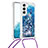 Funda Silicona Gel Goma Patron de Moda Carcasa Y03B para Samsung Galaxy S22 5G Azul