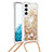 Funda Silicona Gel Goma Patron de Moda Carcasa Y03B para Samsung Galaxy S22 5G Oro