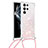 Funda Silicona Gel Goma Patron de Moda Carcasa Y03B para Samsung Galaxy S22 Ultra 5G Rosa