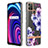 Funda Silicona Gel Goma Patron de Moda Carcasa Y06B para Realme C25Y Morado
