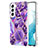 Funda Silicona Gel Goma Patron de Moda Carcasa Y08B para Samsung Galaxy S21 5G Morado