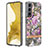 Funda Silicona Gel Goma Patron de Moda Carcasa Y12B para Samsung Galaxy S23 Plus 5G Purpura Claro
