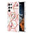 Funda Silicona Gel Goma Patron de Moda Carcasa Y14B para Samsung Galaxy S21 Ultra 5G Rosa