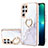 Funda Silicona Gel Goma Patron de Moda Carcasa Y16B para Samsung Galaxy S21 Ultra 5G Blanco