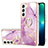 Funda Silicona Gel Goma Patron de Moda Carcasa Y16B para Samsung Galaxy S22 5G Purpura Claro