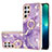 Funda Silicona Gel Goma Patron de Moda Carcasa Y16B para Samsung Galaxy S22 Ultra 5G Morado