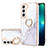 Funda Silicona Gel Goma Patron de Moda Carcasa Y16B para Samsung Galaxy S23 Plus 5G Blanco