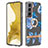 Funda Silicona Gel Goma Patron de Moda Carcasa Y17B para Samsung Galaxy S22 5G Azul