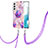 Funda Silicona Gel Goma Patron de Moda Carcasa Y18B para Samsung Galaxy S21 5G Purpura Claro