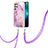 Funda Silicona Gel Goma Patron de Moda Carcasa Y21B para Samsung Galaxy S21 Ultra 5G Purpura Claro