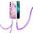 Funda Silicona Gel Goma Patron de Moda Carcasa Y21B para Samsung Galaxy S22 5G Purpura Claro