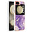 Funda Silicona Gel Goma Patron de Moda Carcasa YB5 para Samsung Galaxy Z Flip5 5G Morado