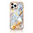 Funda Silicona Gel Goma Patron de Moda Carcasa YJ1 para Apple iPhone 13 Pro Gris