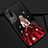 Funda Silicona Gel Goma Vestido de Novia Carcasa K02 para Huawei P30 Rojo y Negro