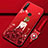 Funda Silicona Gel Goma Vestido de Novia Carcasa para Huawei Enjoy 10 Plus Rojo