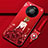 Funda Silicona Gel Goma Vestido de Novia Carcasa para Huawei Mate 40 Pro+ Plus Rojo