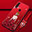 Funda Silicona Gel Goma Vestido de Novia Carcasa para Oppo A8 Rojo