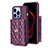 Funda Silicona Goma de Cuero Carcasa BF1 para Apple iPhone 14 Pro Morado