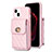 Funda Silicona Goma de Cuero Carcasa BF2 para Apple iPhone 14 Plus Oro Rosa