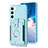 Funda Silicona Goma de Cuero Carcasa BF2 para Samsung Galaxy S22 5G Azul Claro