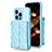 Funda Silicona Goma de Cuero Carcasa BF3 para Apple iPhone 14 Pro Max Azul